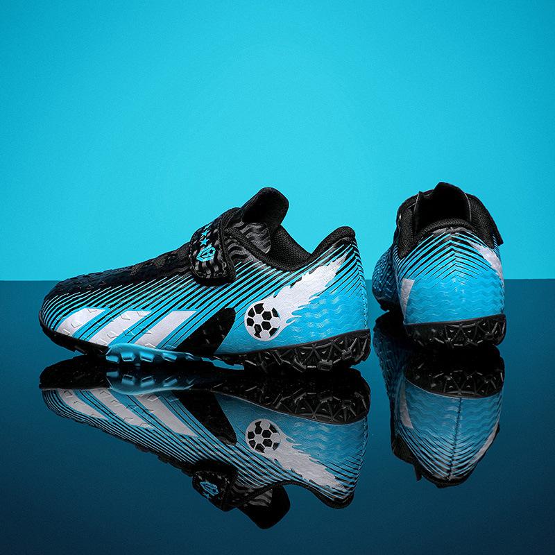 Boys' shoes autumn new girls' children's leather football shoes medium older boys and girls Velcro non-slip sneakers