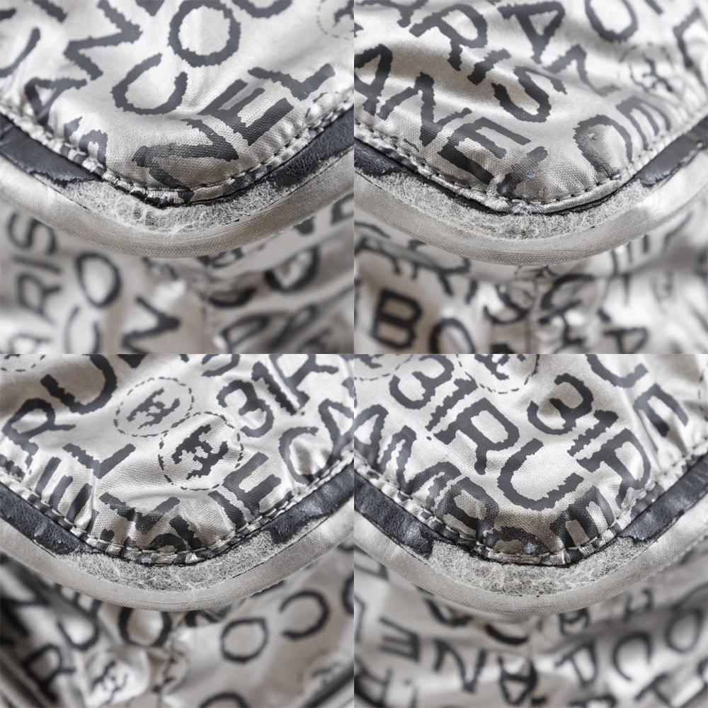 Chanel Unlimited Tote Bag A46113 Logo COCO Mark Silver Nylon Women Used