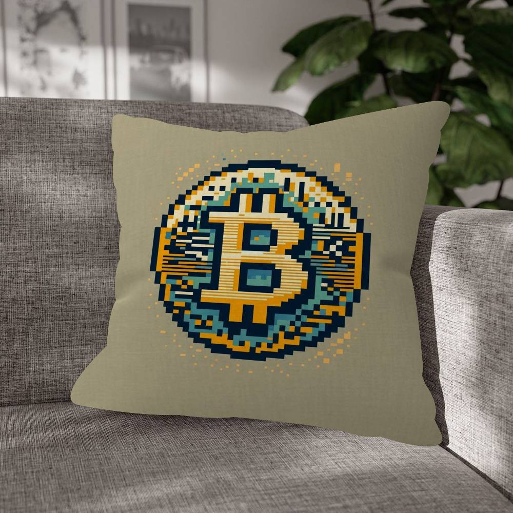 Bitcoin Cryptocurrency Btc Mode Decoratief Kussensloop Plaid Dekkussenhoes Kussen Voor Woonkamer Vierkant Huisdecoratie