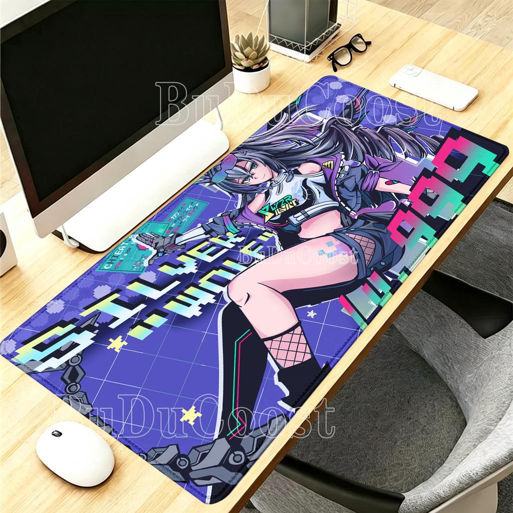 HSR Honkai Star Rail Silver Wolf LV.999 XXL Mousepad Overlock Keyboard Anime Girl Kawaii Esports Mouse Pad HD Printing Desk Mat