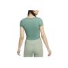 New Nike One Fitted Crop Tops Women's Coast Blue/black FN2805-361