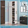 Wheeled Sliding Shoe Cabinet with Storage Drawer, Dustproof Side-Pull Rack, for Narrow Entrances