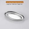 Stainless Steel Oval Plate for Grilled Fish, Steamed Fish, Fruit, Rice, Noodles, and Eggs.