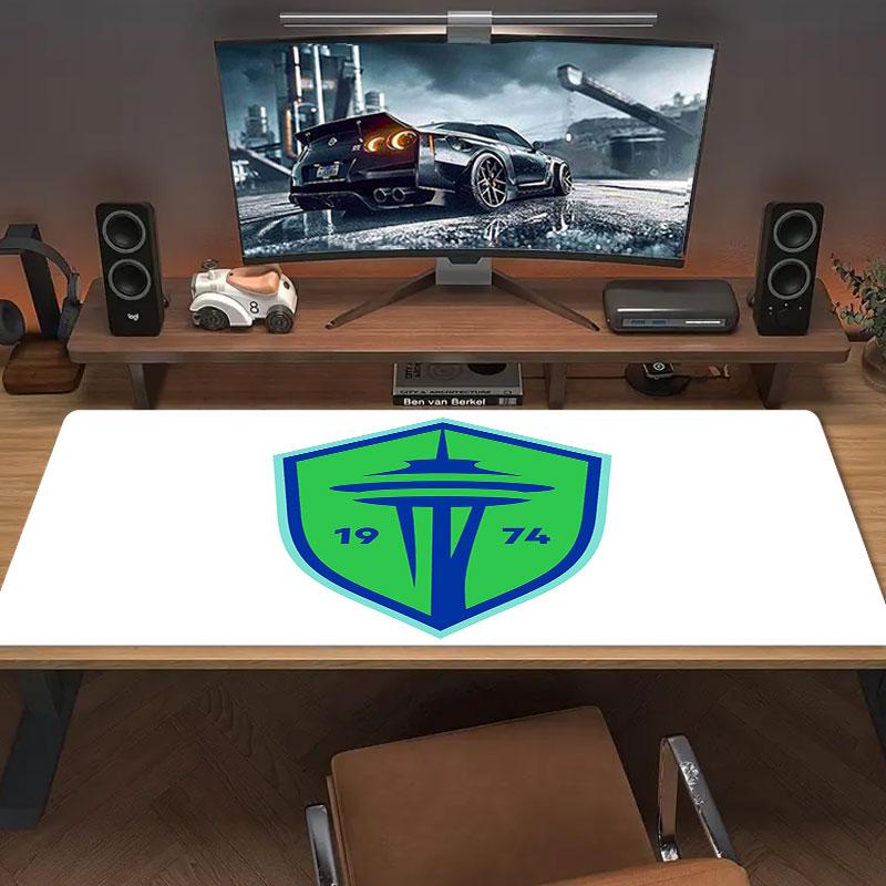 FC Seattle Sounders Mouse Pad, Large Gaming Desk Mat, Non-slip XXL Mousepad for Laptop & Tablet, Mini PC Playmat with Stitched Edges
