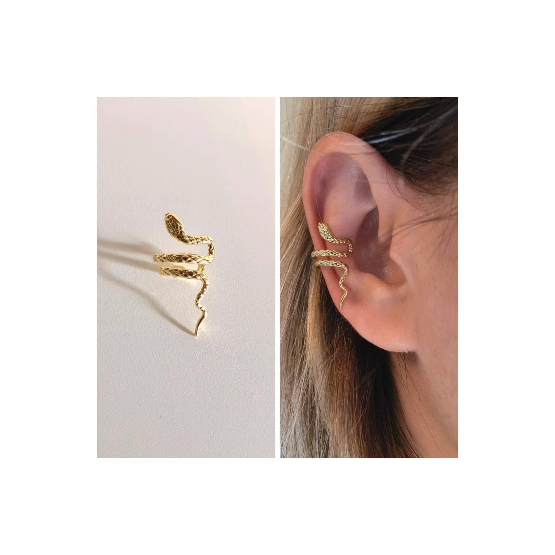 

Compression Snake Earcuff Rhodium Plated - 1 Piece
