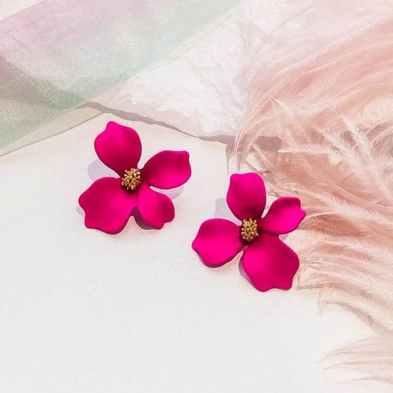 Fashion Girls Flower Ear Studs Women All-match Date Party Travel Earrings Gift