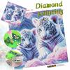 Tigerbaby DIY Diamantmalerei Set mit bunten Strasssteinen Funkelnde Bastel Leinwand für Erwachsene Heimdeko und Entspannendes Hobby