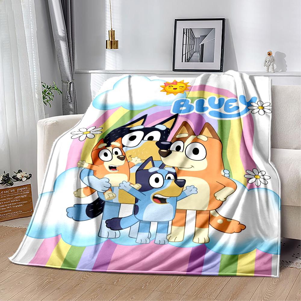 Bluey Bingo's Beach Day Blanket Soft Warm Cozy Great for Sofa Seaside Couch Four Seasons Multipurpose Playful Design