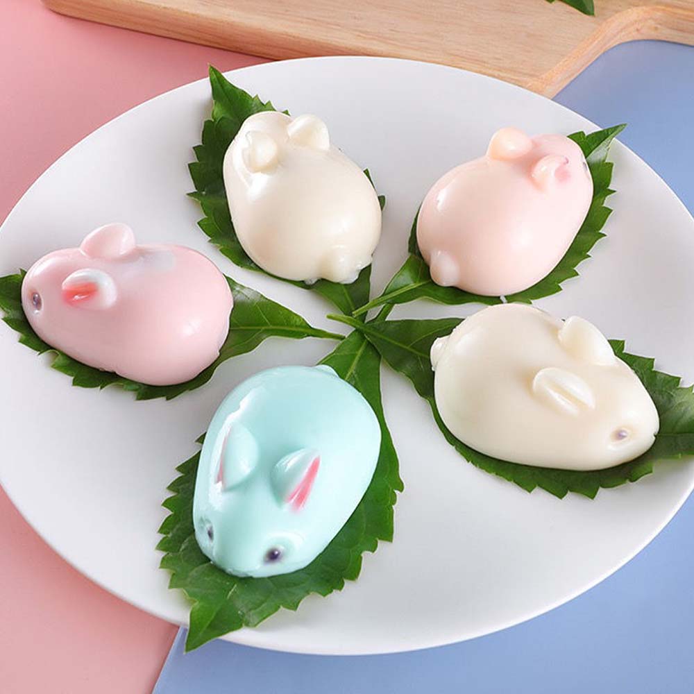 3D Silicone Mold DIY Cute Rabbit Bunny Mold Mousse Fondant Baking Cake Tools Kitchen Accessory Plaster Epoxy Mold Soap Mold