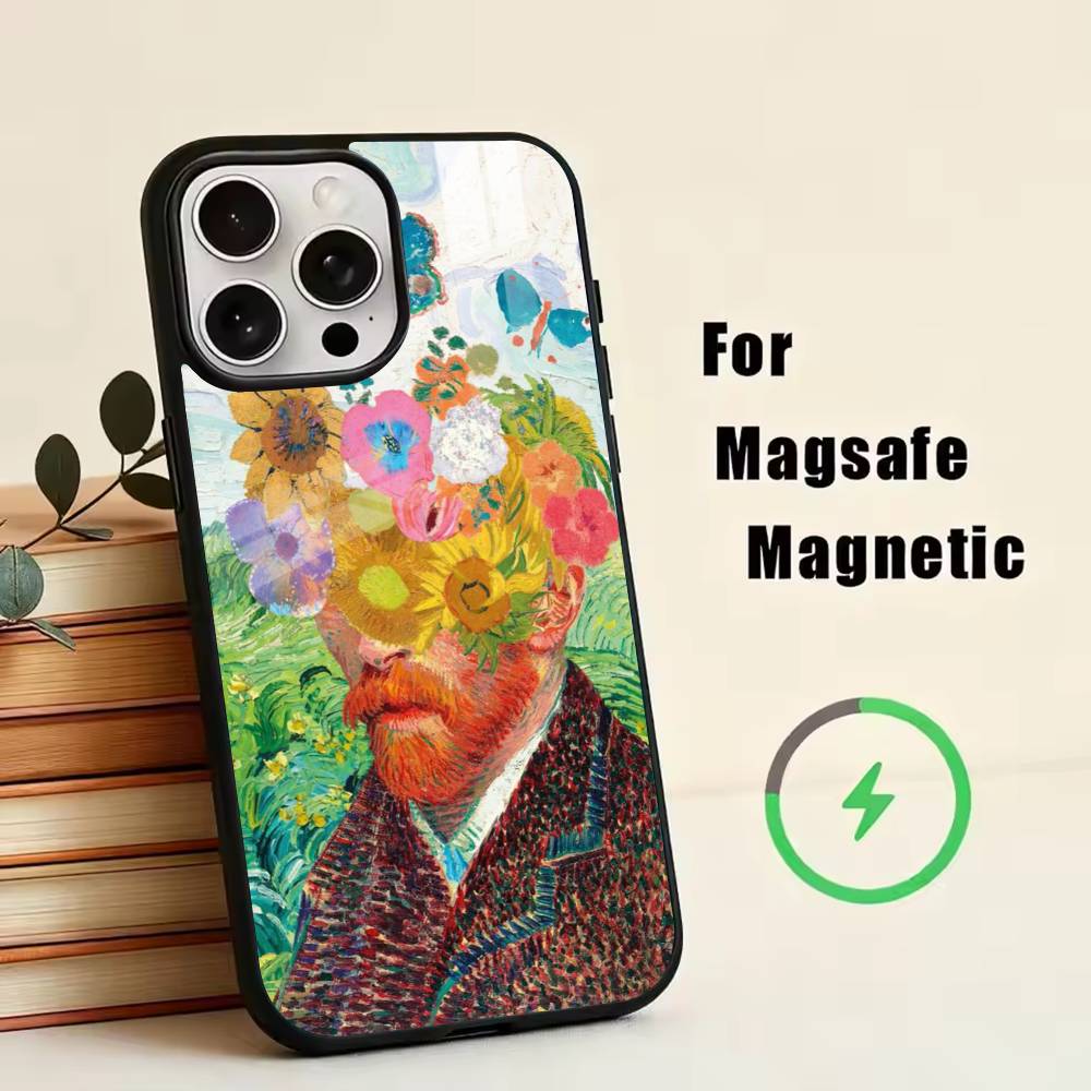 Vincent Van Gogh Phone Case For iPhone17,16,15,14,13,12,11 Plus,Pro Magnetic For Magsafe Wireless Charging