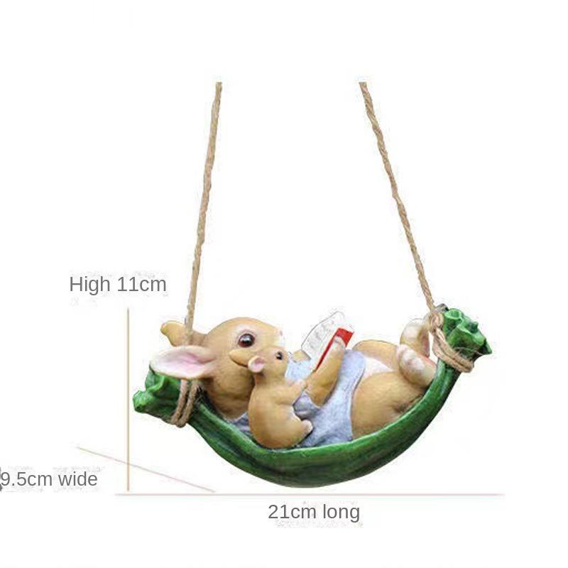 

Украшения для ландшафтного дизайна двора, украшения для сада, альпинистские кролики, поделки из смолы, креативные подвесные элементы для деревьев