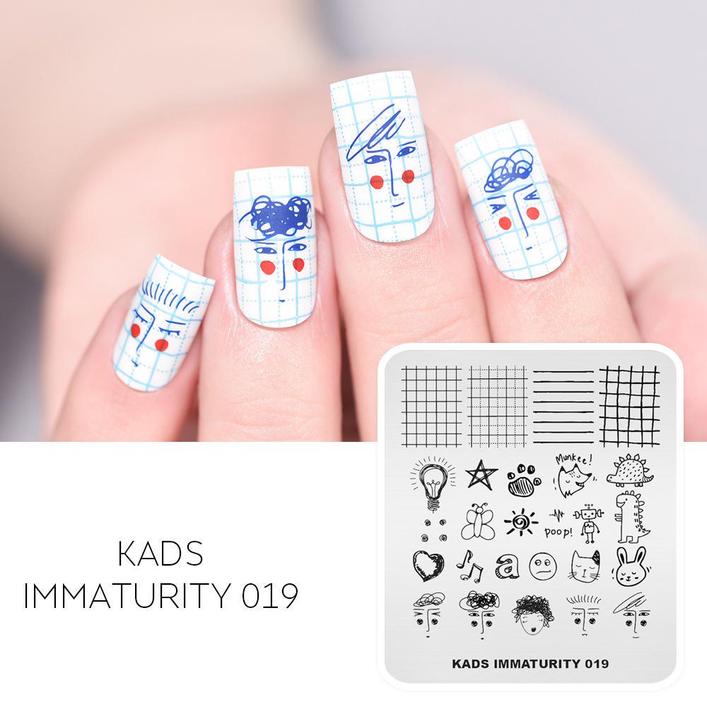KADS New 16 Designs Chinese Fashion Ocean Nail Stamp Plate Lotus Snake Dragonfly Mixed Pattern Nail Art Tools Stamping Template Stencil Plate