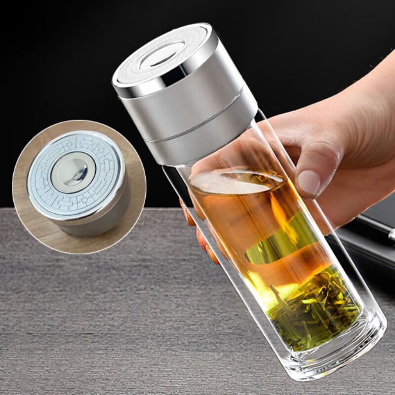 Lu Feng Lai Double-Layer Tea Infuser Glass Cup