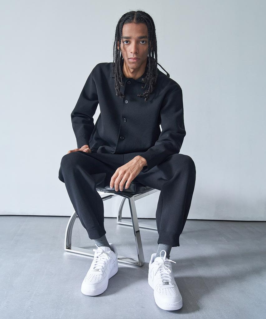 Pelote Stretch Knit Jacket (Black)