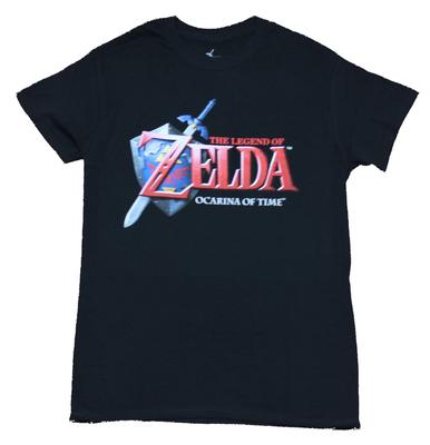Футболка для взрослых Legend of Zelda Новая Ocarina of Time Классический логотип со словами
