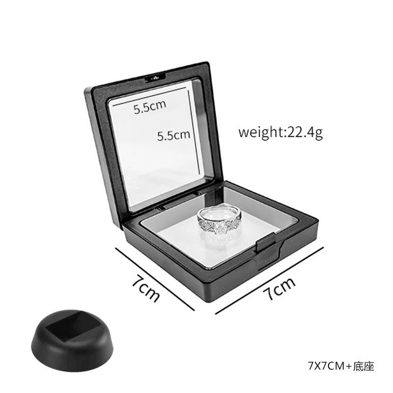 1Pcs Transparent Pe Film Travel Jewelry Storage Box Necklace Bracelet Ring Earrings Packaging Case Box Colorful Plastic Gift Box