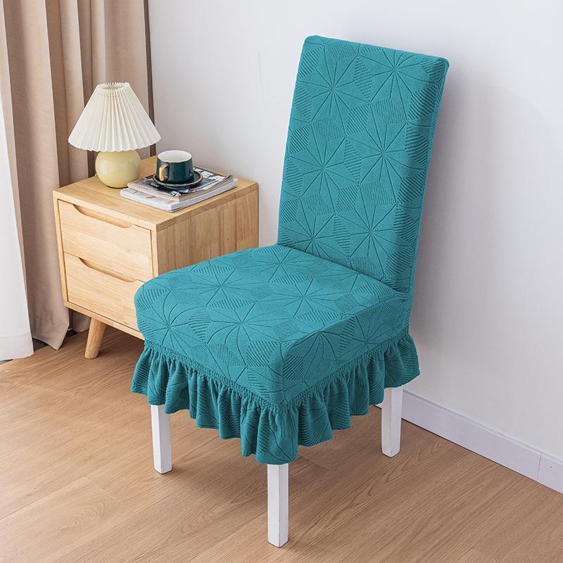 Jacquard Chair Cover One-piece Elastic Seat Cover Hotel Banquet Hotel Chair Cover All-inclusive Thickened Chair Cover