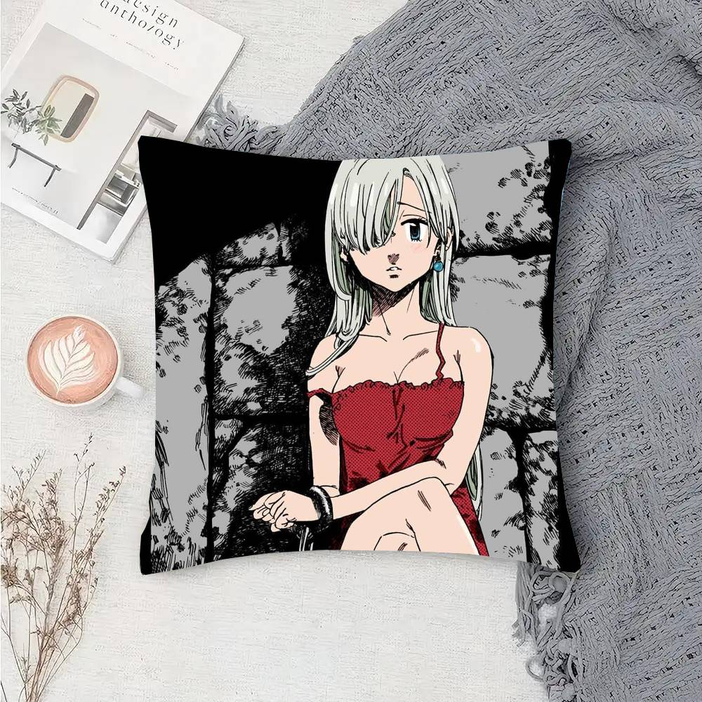 Elizabeth Liones Anime The Seven Deadly Sins Pillow Case Sofa Cushion Cover Room Home Decoration
