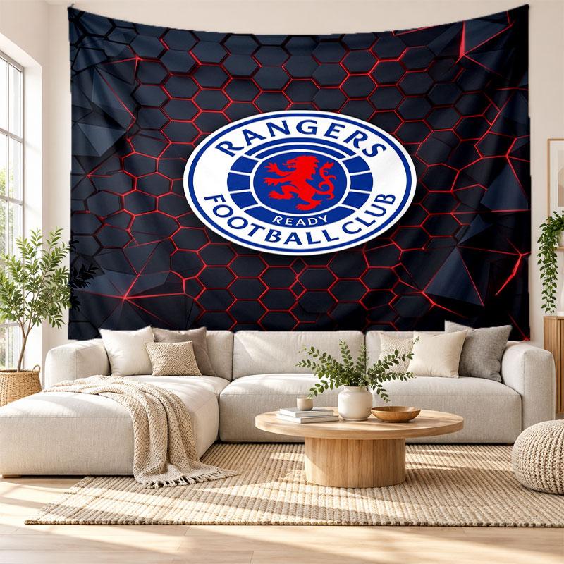 Rangers FC Wandteppich, Weiches Stoff Wandbehang, Dekorative Kulisse Für Schlafzimmer Heimwandkunst