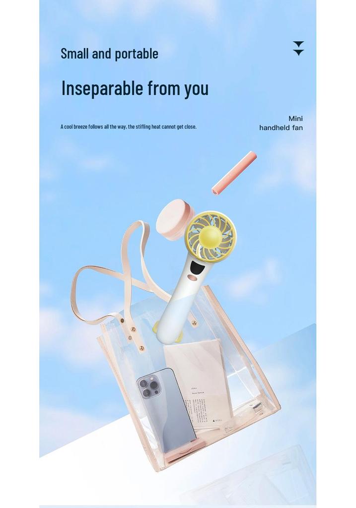 USB Rechargeable Portable Mini Handheld Fan for Desk and Outdoor Use