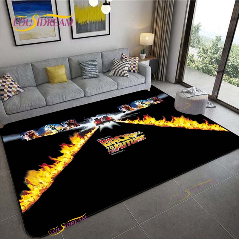 Back To The Future Carpet for Living Room Bedroom Rug Kitchen Kid Unslip Floor Mats Birthday gift photography props Alfombra Rug