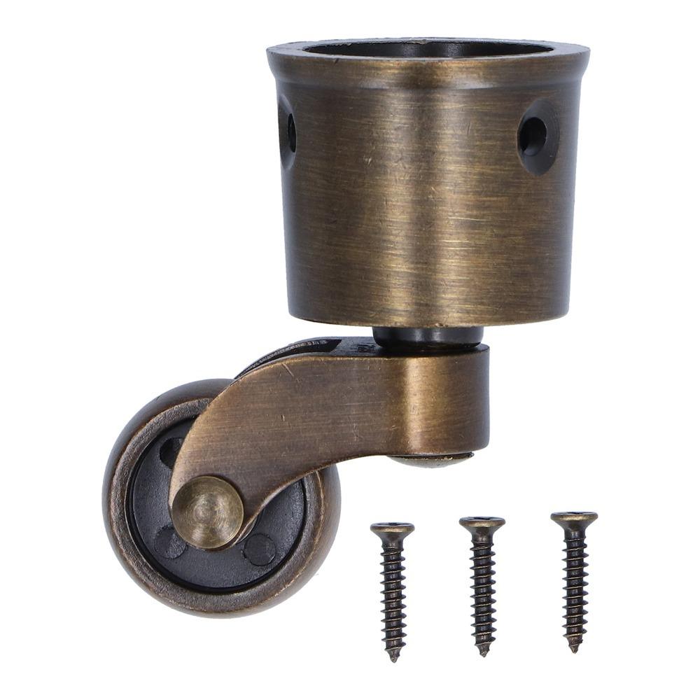 

Zinc Alloy Furniture Caster Wheels Bronze Swivel Caster Cups Stable Round Cup Caster Furniture