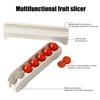Tomato Slicer with Anti-Slip TPE Base Safe Cutting Precise Positioning Multi-Fruit Cutter Kitchen Slicing Tool