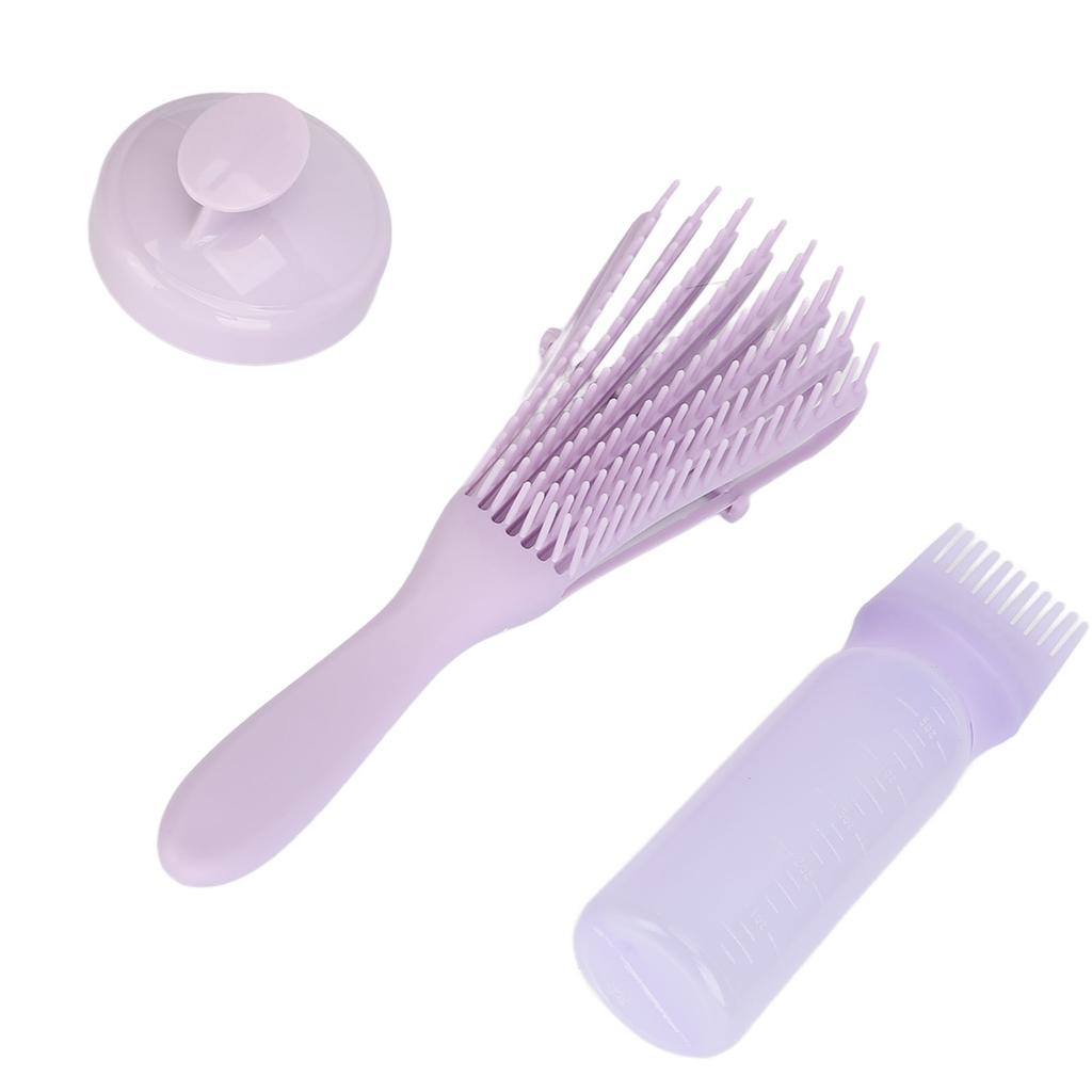 Wurzelkamm Applikatorflasche Kopfhautmassage Paddelbürsten-Set Weiche Borsten für Männer und Frauen