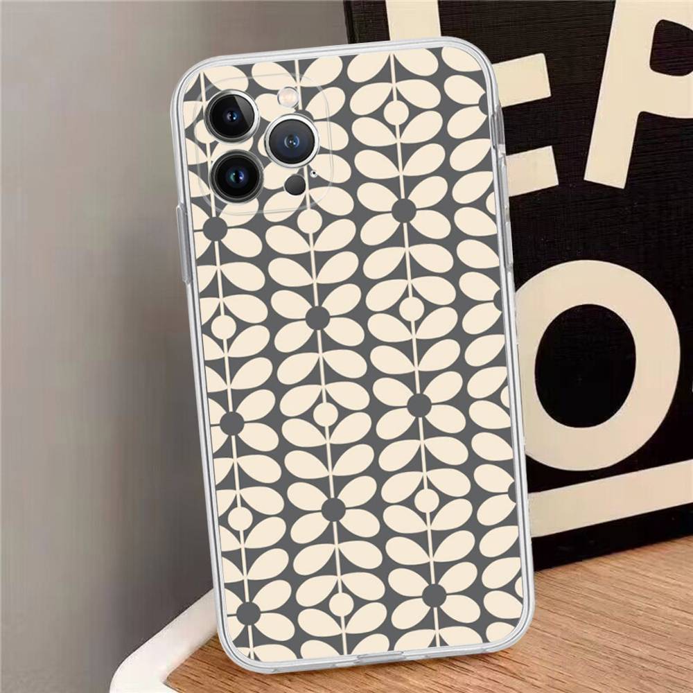 Multi Stem Orla K-Kiely Folio Phone Case For IPhone 16 15 8 7 6 6S Plus X SE XR XS 14 11 12 13 Mini Pro Max Mobile Case