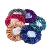 New Solid Color Satin Silk Bonnet for Women, Premium Elastic Band Sleep Cap, Large Double-Layer Satin Lace Sleep Bonnet