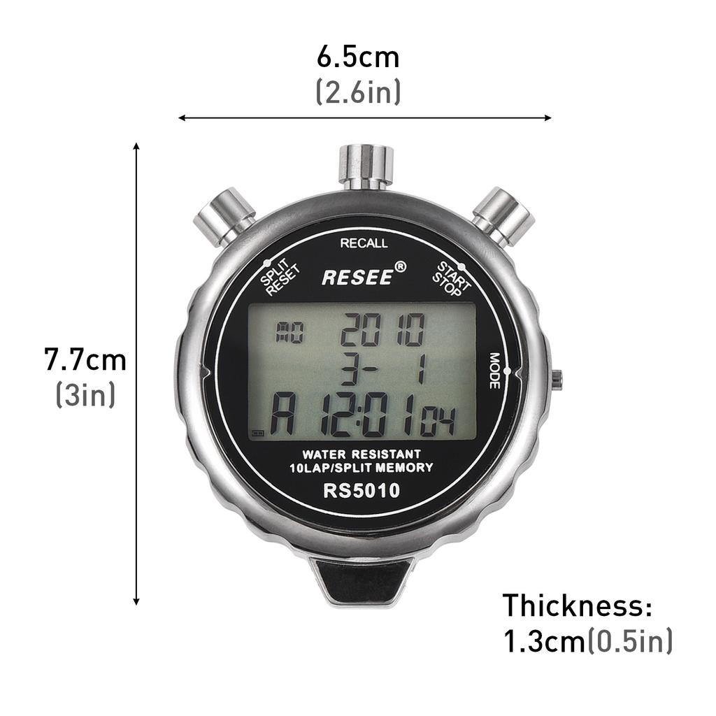 Digitale Stoppuhr für Leichtathletiktrainer, 1/100 Sekunde genaue Zeitmessung mit Countdown