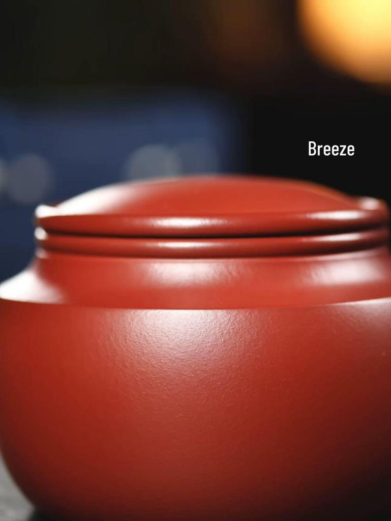 100g Zhu Ni Zisha Mini Tea Canister - Solid Color, Chinese Style Boutique Tea Storage.