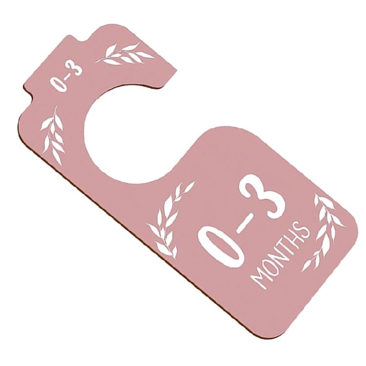 Set of 8 Wardrobe Dividers Wooden Separator Set Baby Clothing Size Age Dividers