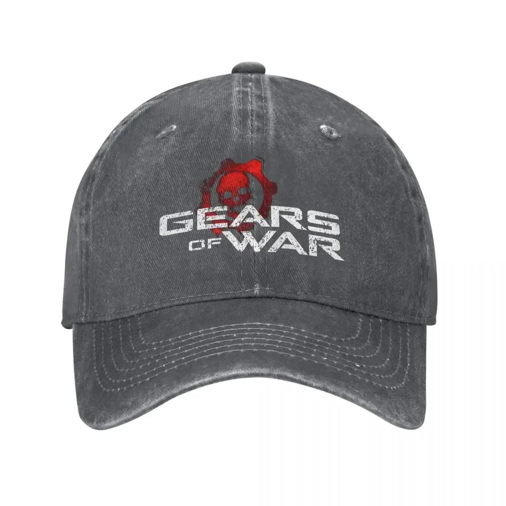 Gears Of Wars Unisex Baseball Caps Shotting Game Crimson Omen Distressed Cotton Hats Outdoor Running Golf Adjustable Headwear