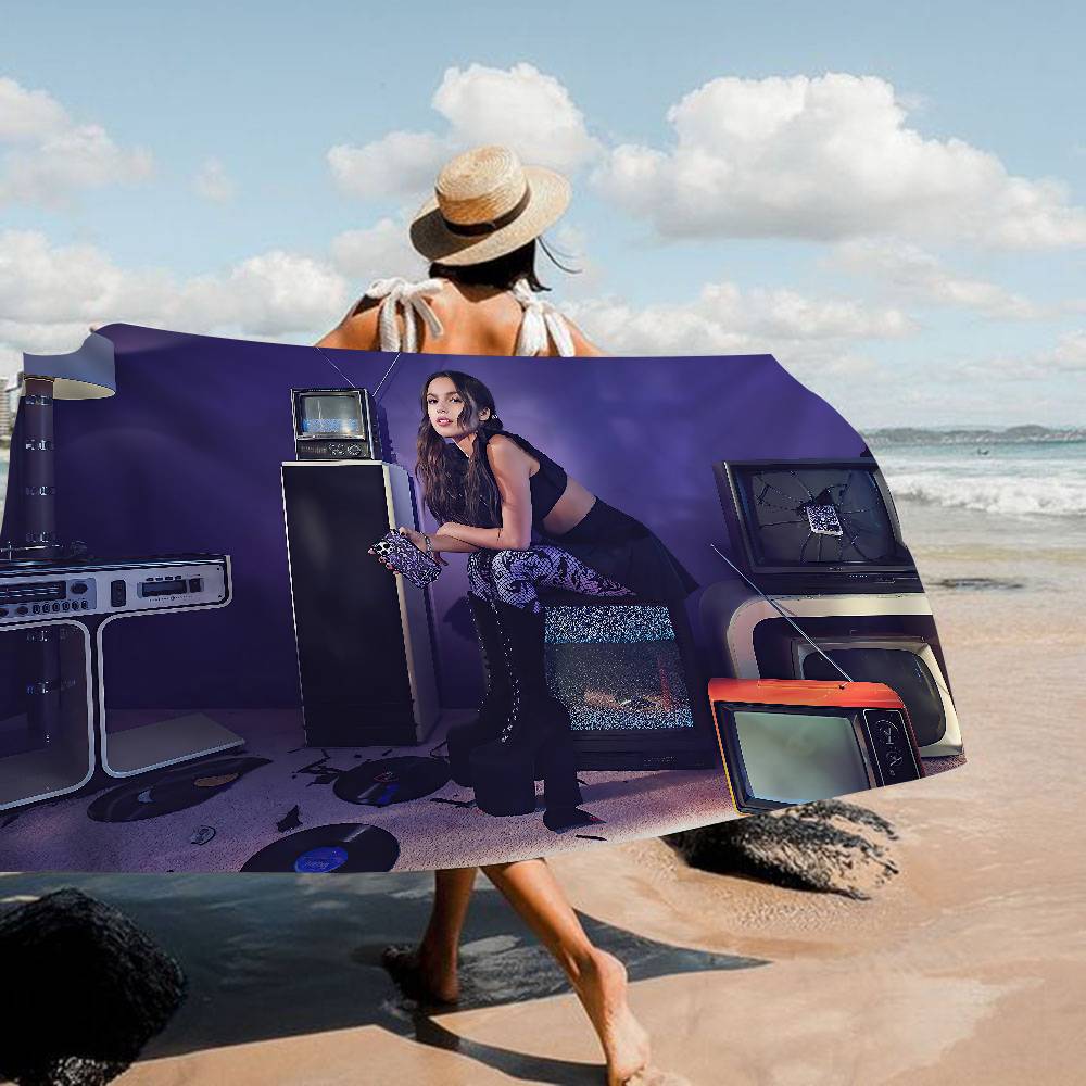Singer O-Olivia R-Rodrigo Beach Towel Colorful Bath Towels Girl Microfiber Quick Dry Sand Free Beach Yoga Spa Gym Pool