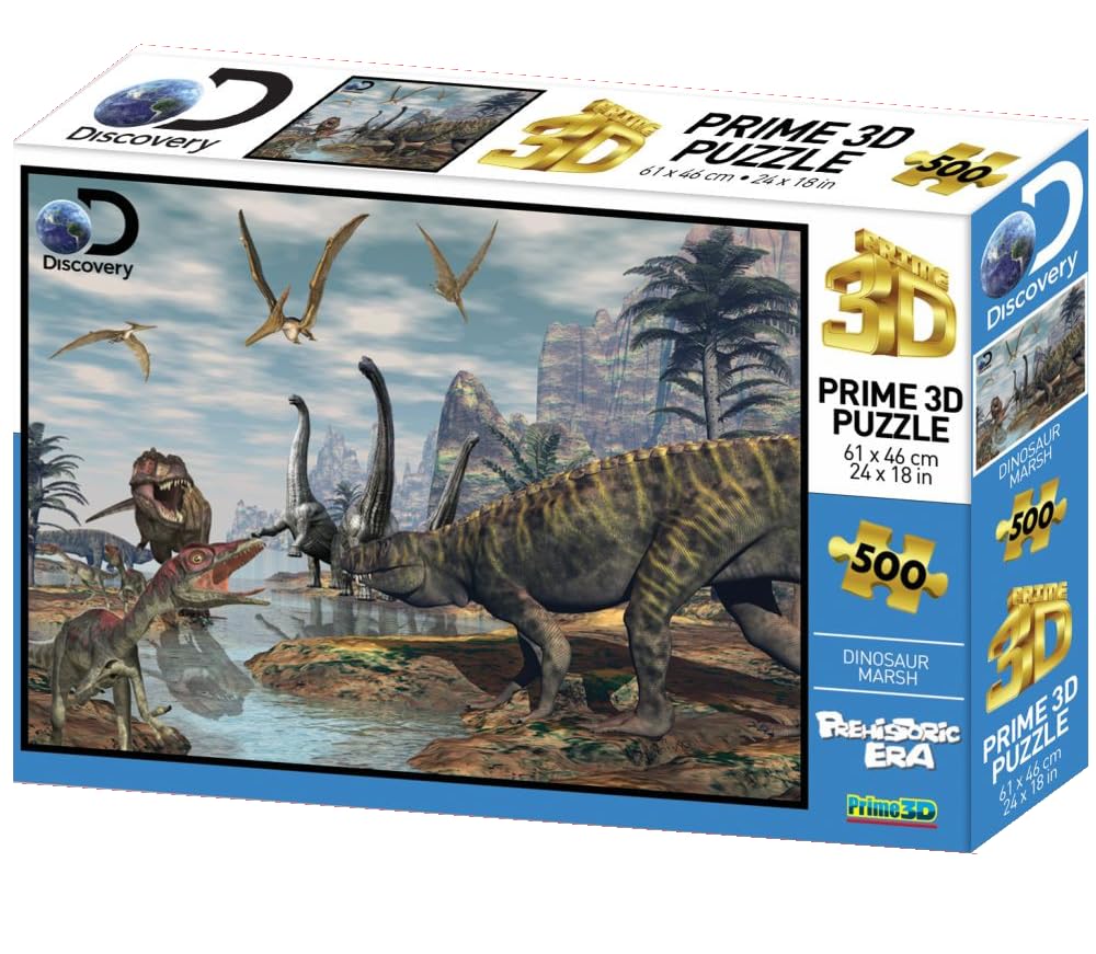 Yamasan Prime 3D Discovery Aquatic Dinosaurs Finished 61 x 46 cm 500 Pieces 10087, Size /