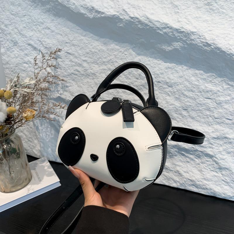 Girl Cute Panda Crossbody Bag  New Cartoon Handheld Shoulder Bag Casual Fashion Versatile Commuter Bag
