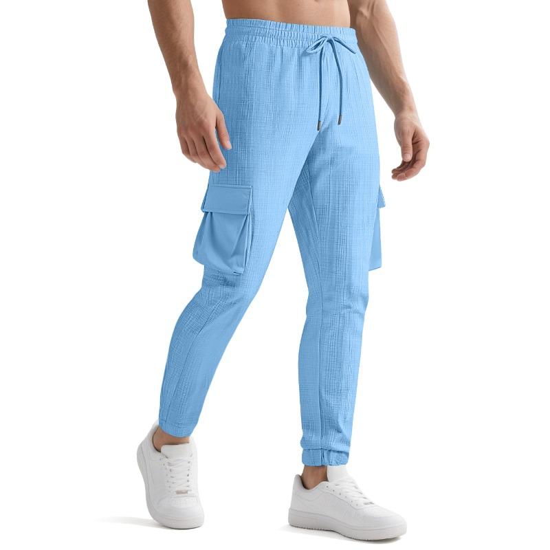 Neue Mode Overalls Sport und Freizeit personalisierter Trend Kordelzug Mehrfach-Taschen Hose Herren