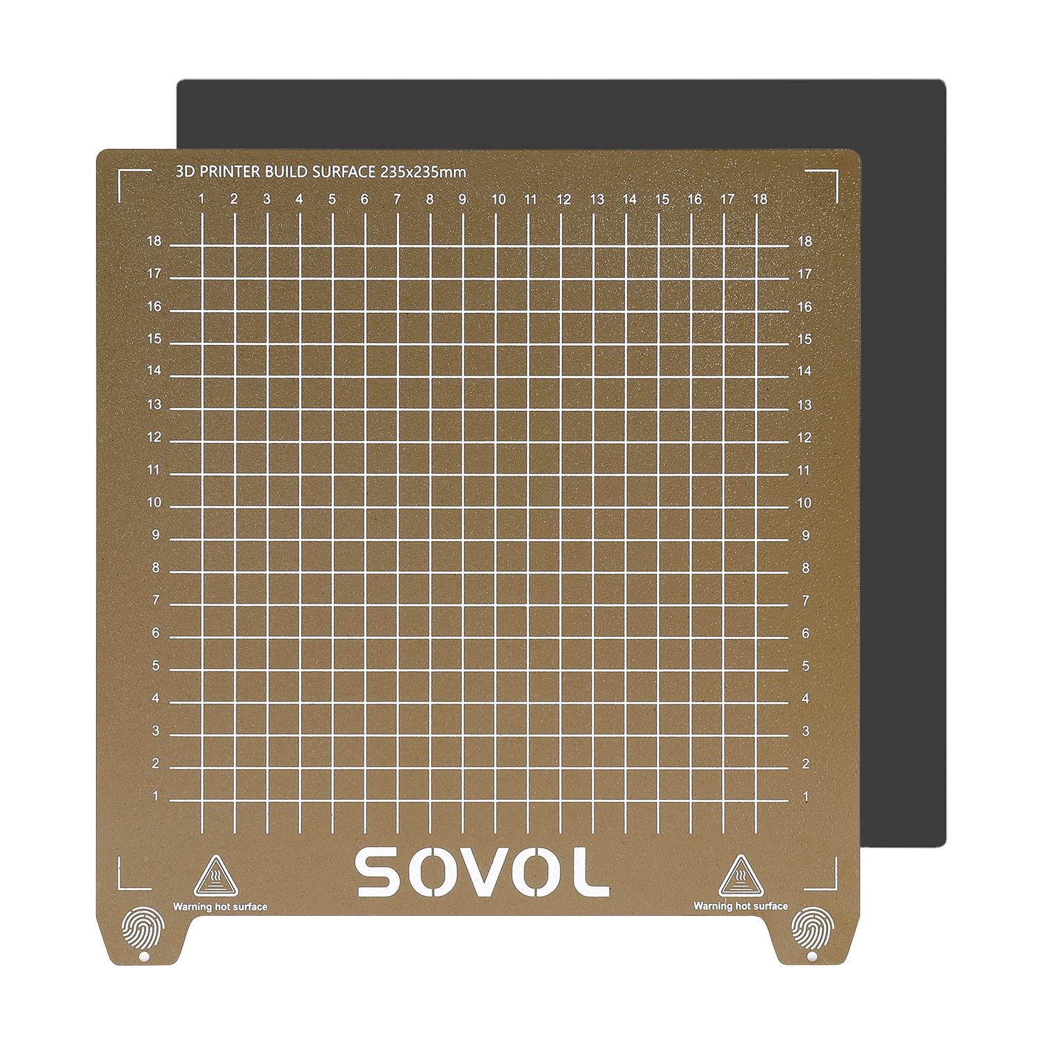 3D Printer PEI Powered Steel Sheet for Sovol SV06/SV06 PLUS 235 x 235mm