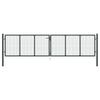 Galvanized Steel Mesh Garden Gate 400 X 75 Cm Grey