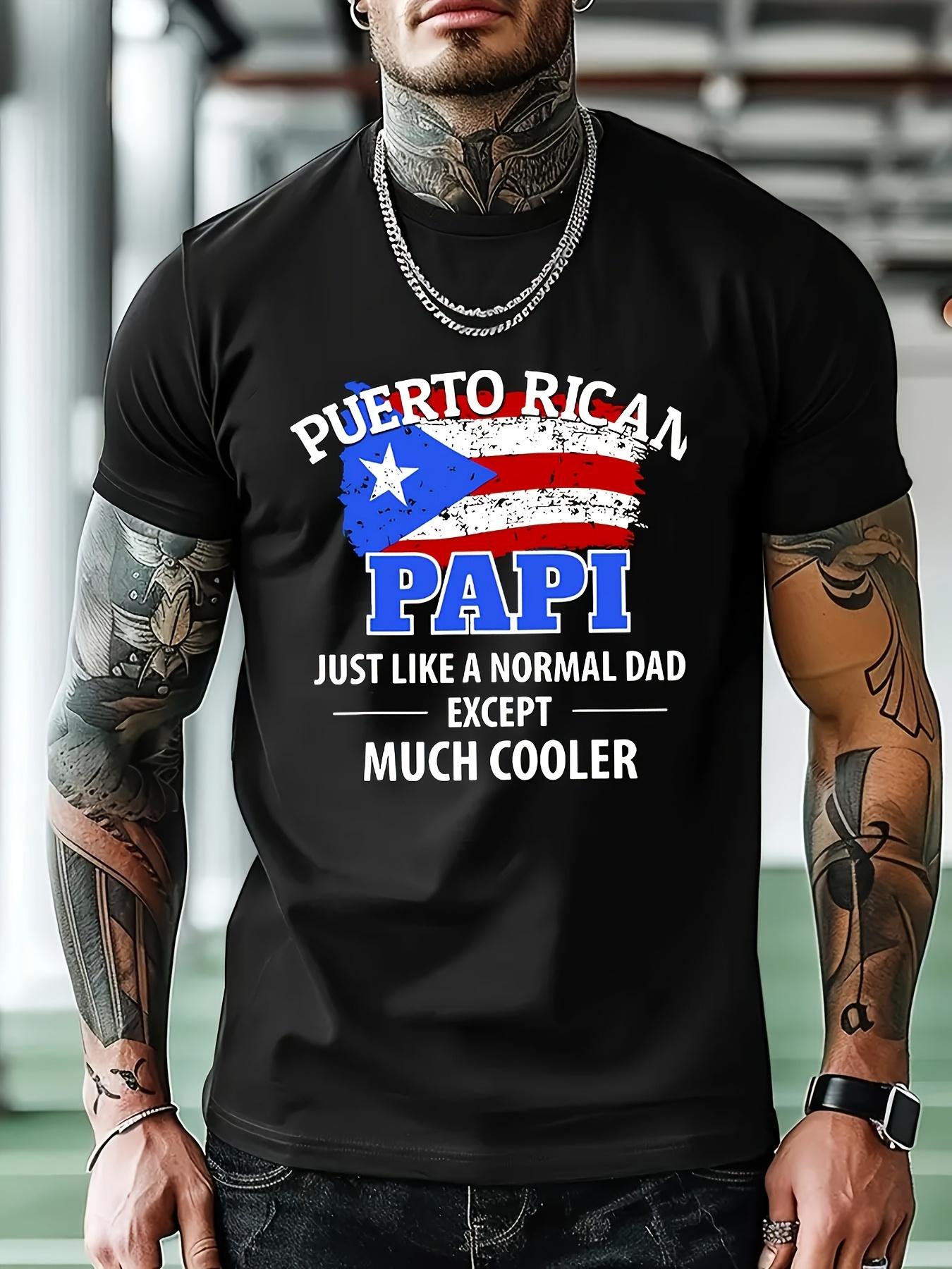 

Puerto Rican Pride Graphic T-shirt - Vibrant Green Short Sleeve Round Neck Tee with Bold Geometric Print XXXXL