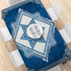 Blue Star of David Rectangle Tablecloth for Table Decor Kitchen Dining Waterproof Reusable Table Cloth for Table Indoor Outdoor