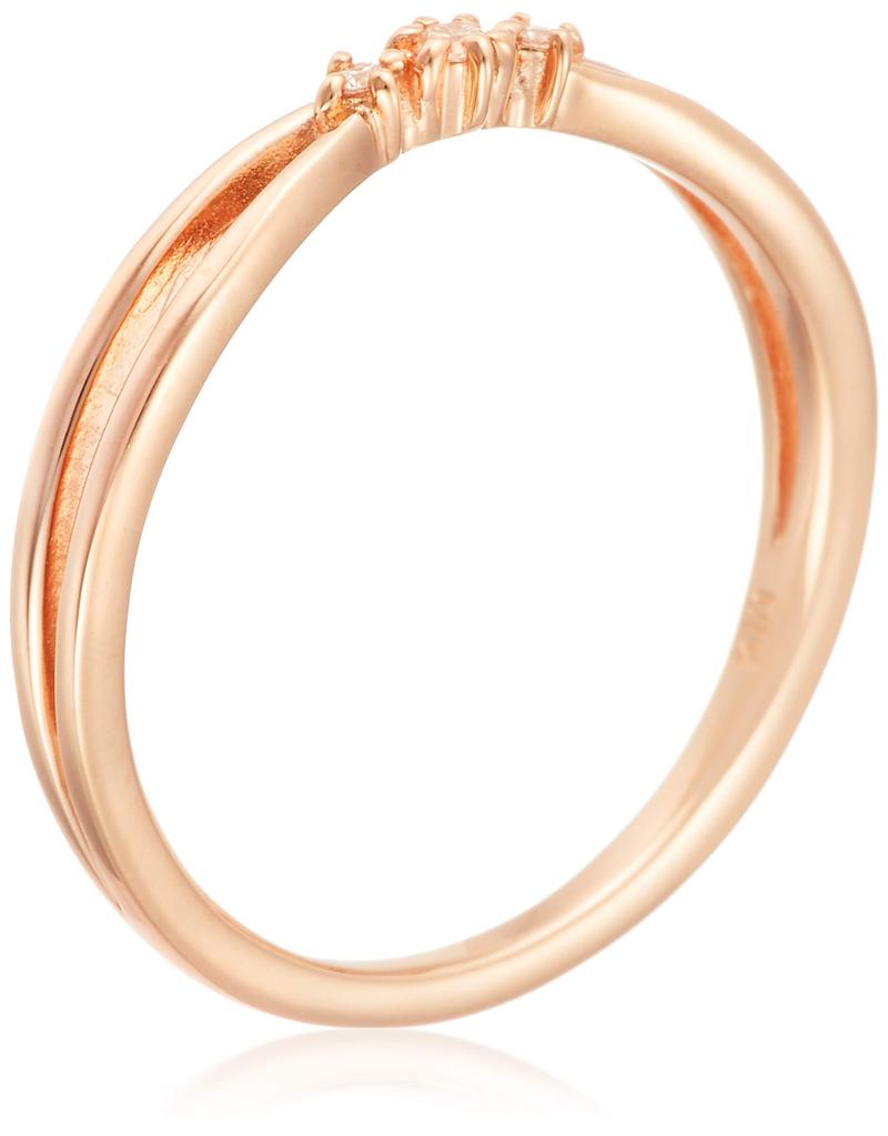 Diamond Pinky Ring in 10K Pink Gold Size 151336543102 canal4℃ (PG), 1,