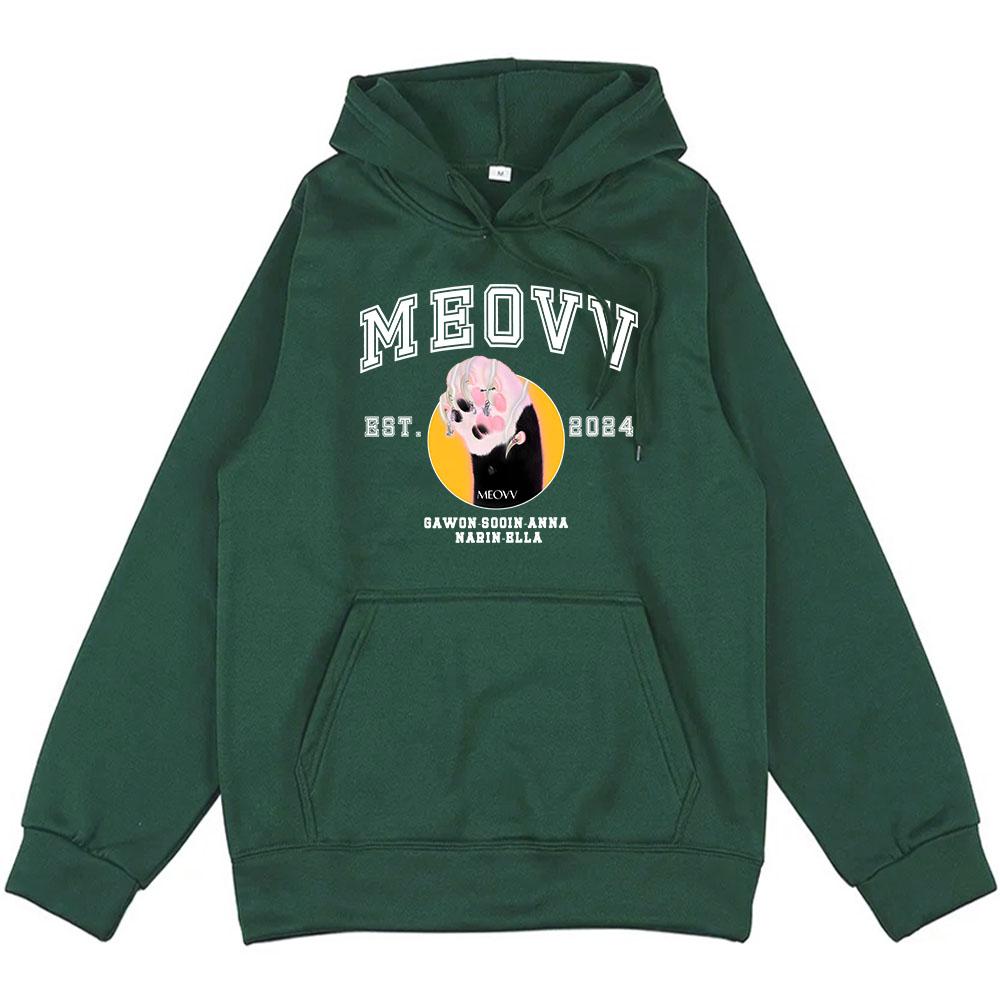 Meovv Est Girls' Band Hoodies Meow Song Cartoon Print Sweatshirts Kawaii Graphic Clothes Sudaderas Hombre Long Sleeve