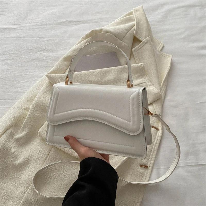 PU Leather Handbag Purse Women's Bag Solid Color Shoulder Crossbody Bags Lady Messenger Small Tote for Women Girls