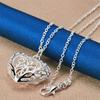 925 Sterling Silver 16-30 Inch Exquisite Heart-shaped Hollow Pendant Necklace, Women's Jewelry Gift, Fashionable Wedding