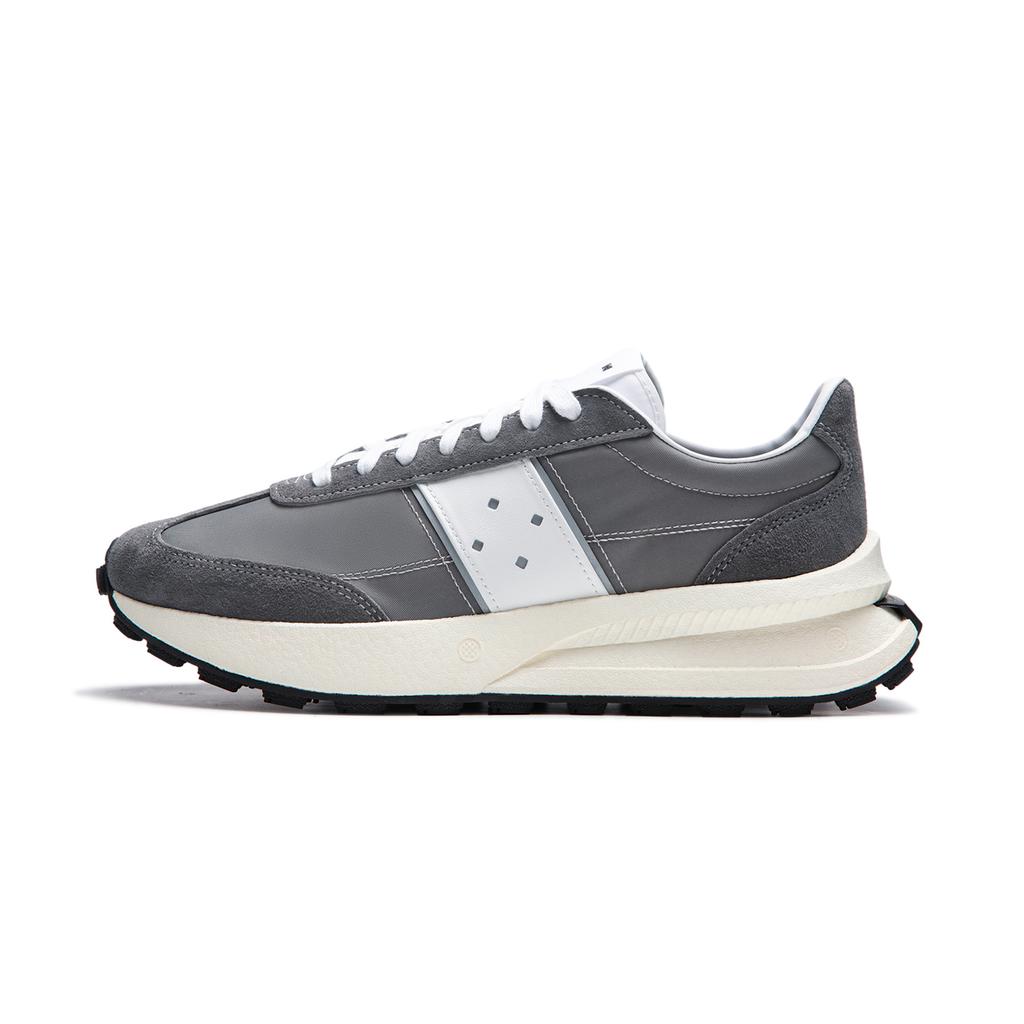 Li Ning Trend Series Lightweight Shock Absorbing Wear Resistant Low Top Casual Running Shoes Unisex Sneakers Gray AZGU081-2