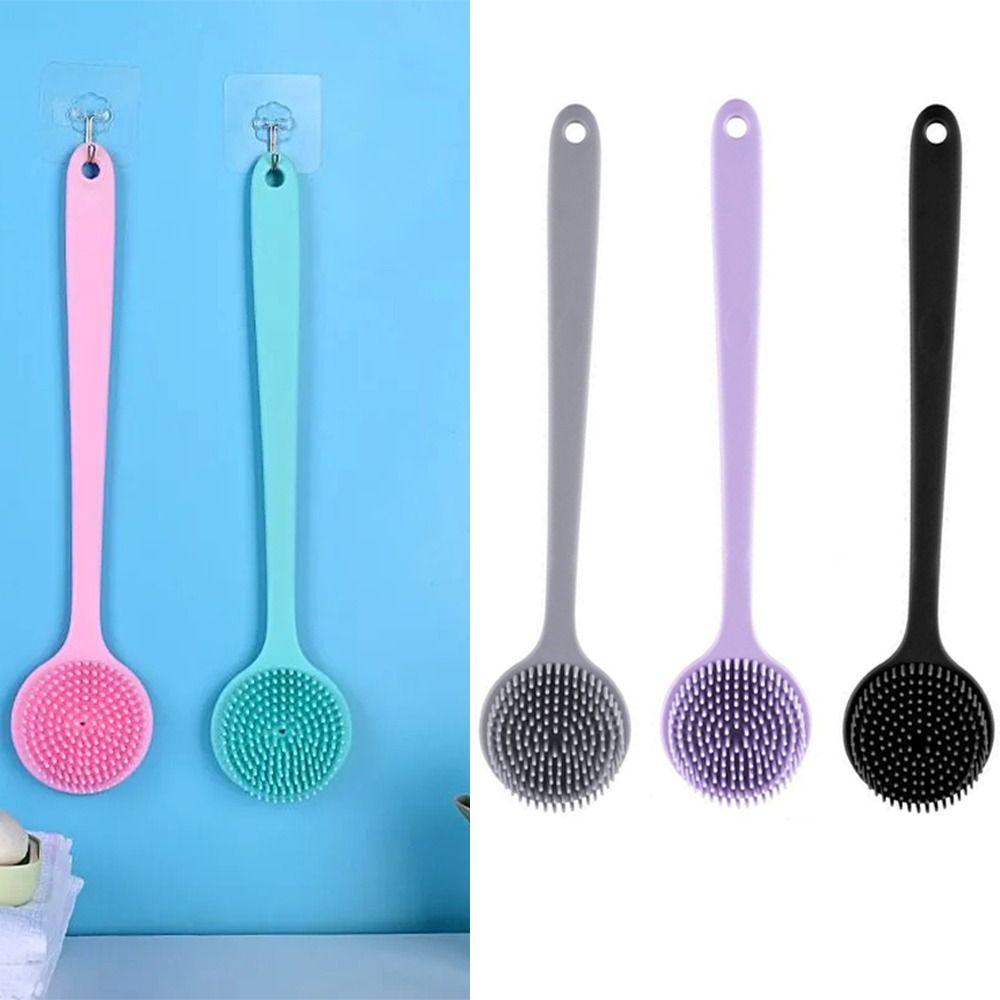 Exfoliating Shower Brush Long Handle Back Scrubber New Double-Sided Bath Brush  Women