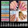 600Pcs Short Almond Nail Tips Soft Gel Nail Tips Full Cover False Nail Tips For Acrylic Nails Manicure Salon Home Press On Nails