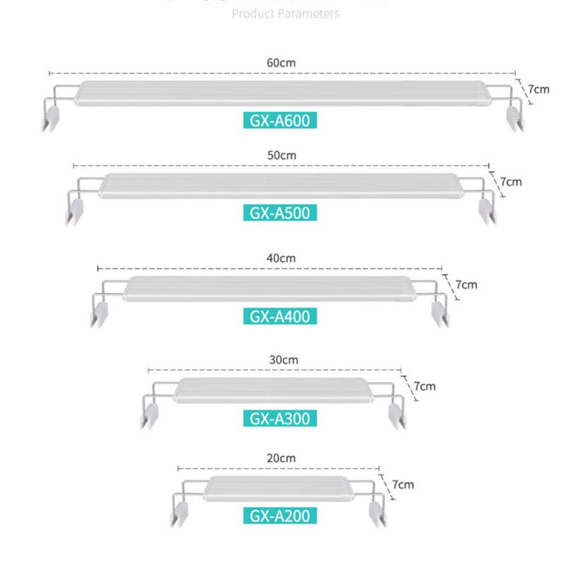 LED Lamp with Extensible Clip for Aquarium Fish Tank Lighting White Blue Light